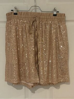 NWT mittoshop Champagne Sequin Shorts